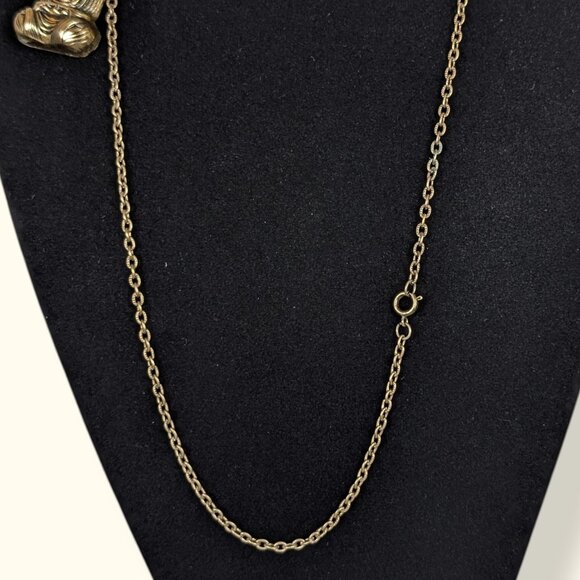 V. Stamped Metal Buddha Pendant Necklace - Picture 5 of 6